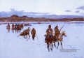 Abfahrt für die Büffel Jagd West Indian Ureinwohner Amerikas Henry Farny